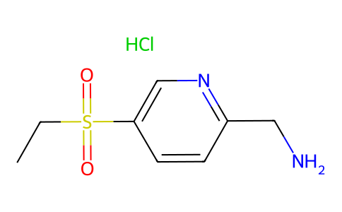 (5-(ethylsulfonyl)pyridin-2-yl)methanamine hydrochloride 1637311-15-9